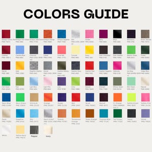 May include: A color guide with 60 different color swatches, each with a color name and PMS color code. The colors are arranged in rows and columns, and the guide is perfect for choosing colors for a variety of projects.