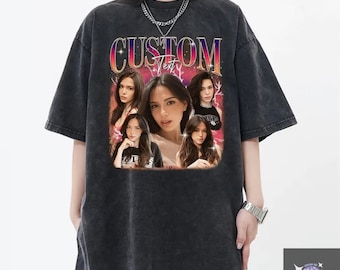 Camiseta personalizada com foto estilo rap, camiseta personalizada com rosto, camisetas estampadas com rosto, surpresa para despedida de solteira, camiseta personalizada estilo rap com rosto.
