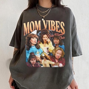 90-tals mamma-vibbar, cool mammaklubb-t-shirt, rolig mammaliv-t-shirt, retro mors dag-present, vintage cool mamma-estetik-t-shirt