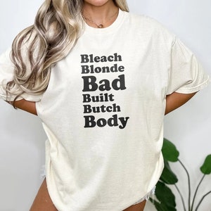 Maglietta unisex con corporatura da butch, bionda decolorata