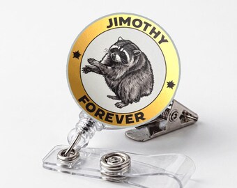 Jimothy Raccoon Badge Reel, Seattle Short Spine Raccoon ID Holders, Stay Weird Nurse Badge Reel, Funny Gift For Coworker