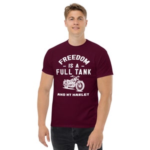 Freedom shirt, Harley Davidson shirt, full tank shirt, biker gift, motorcycle shirt, gift for biker, road trip shirt, gift idea