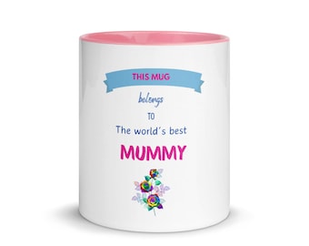 Mejor taza de mamá, la mejor taza de mamá del mundo, taza de café para mamá, regalo de madre, regalo para ella, regalo de abuela momia para mamá, regalo rosa del día de las madres,