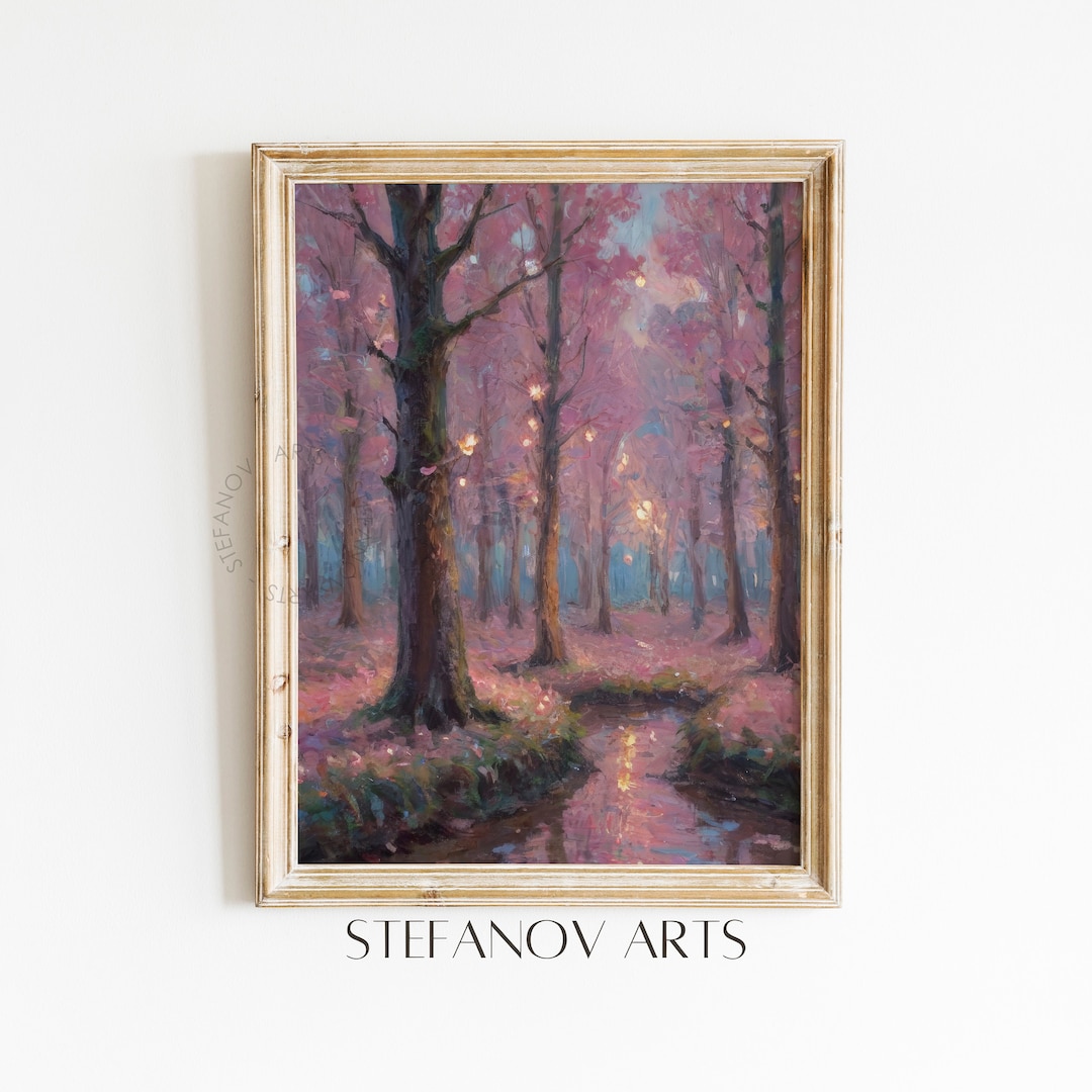 Fairy Forest Printable Wall Art, Nursery Wall Art, Coquette Room Decor