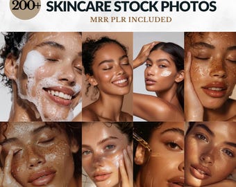 Diverse Skincare Stock Photos, Social Media Images (MRR PLR)