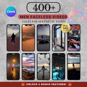 Gezichtsloze herenvoorraadvideo Dark Aesthetic Faceless Men Reels met MRR PLR Marketing Instagram-reels Luxe video Done For You-reels voor heren Canva