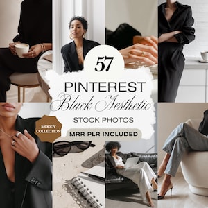 Black Aesthetic Stock Photos: 57 Images, PLR & MRR (Digital Download)