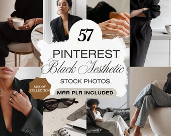 Black Aesthetic Stock Photos: 57 Images, PLR & MRR (Digital Download)