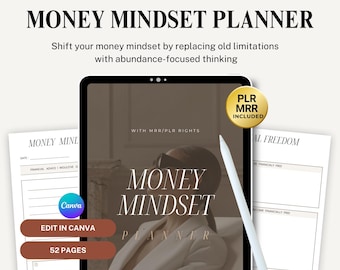 Geld Mindset Planer, 52 Seiten, PLR & MRR (Digitaler Download)