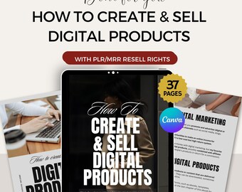 Digital Product Ebook: Canva Template with MRR, PLR
