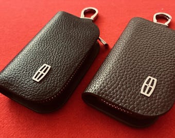 Luxurious Cowhide Leather Lincoln Key Case Pouche Cover case in 3 Stylish colors