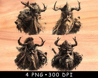 Viking Bear Warrior Norse Berserker Laser Engraving Horned Helmet Nordic Battle Decor Gift