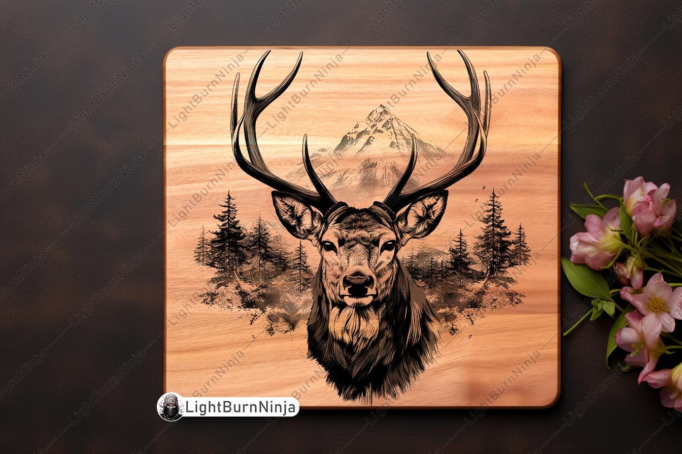 Woodburn deer art - Etsy México, image size:1344x896