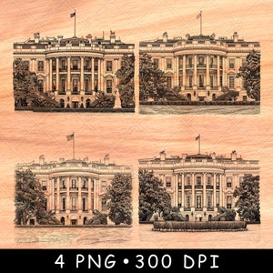 Casa Branca Capitólio dos EUA Presidente Mansão Centro Governamental Congresso Laser Arquivo Queimadura Escala de Cinza Ardósia Coaster Preto Imagem PNG Gravar Cnc Madeira