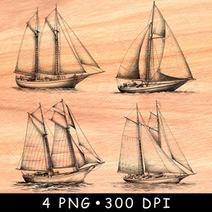 Sailing Vessel Boat Yacht Sail Ocean Ship Waves Water Cruiser Laser File Burn Grayscale Slate Coaster Black White PNG Image Engrave Cnc Wood