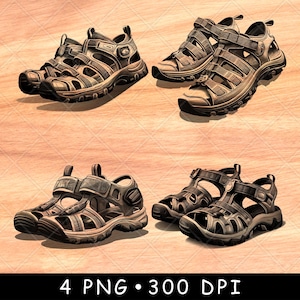 Outdoor wandelen sandaal leer schoeisel wandeling voet string riem laserbestand branden grijstinten leisteen onderzetter zwart wit PNG-afbeelding graveren CNC hout
