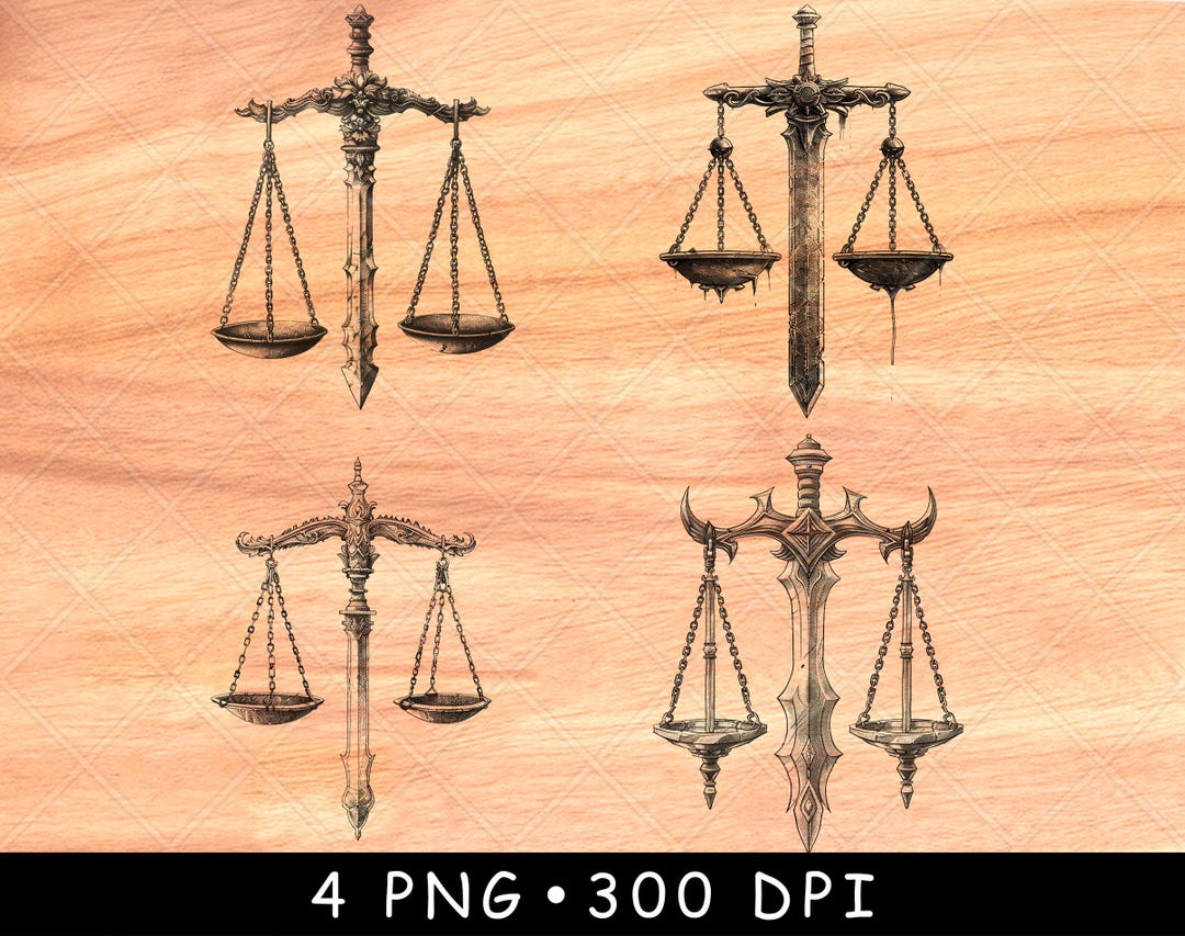 Justice Scale Sword Balance Judgement Law Legal Court Symbol Laser File ...