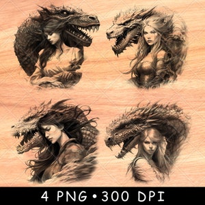 Gioco di donna drago, bellissimi troni, principessa, regina, guerriera, file laser, masterizzazione, scala di grigi, sottobicchiere in ardesia, bianco e nero, immagine PNG, incisione CNC, legno