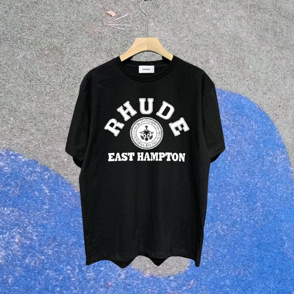 Rhude T-shirt, Rhude digital label printed graphic T-shirt, street casual T-shirt, unisex