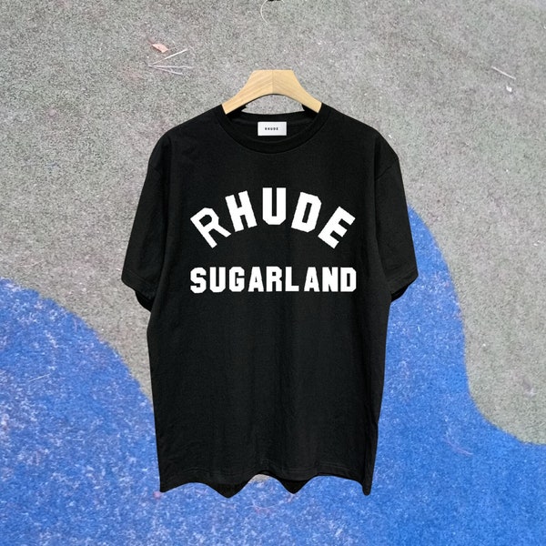 Rhude T-shirt, Rhude lettering graphic T-shirt, street casual T-shirt, unisex