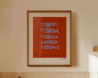 Anchovy, Fine Art Print by E. Christine- Modern Art