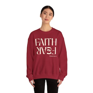 Faith Crewneck Sweatshirt | Unisex Religious Apparel, Inspirational Gift, Cozy Style, Bible Verse Clothing, Everyday Wear