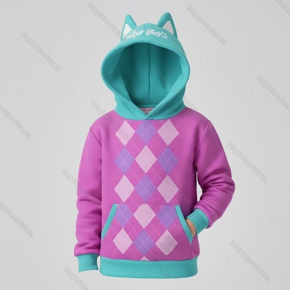 Sweat à Capuche Saja Boys Unisexe - Oreilles De Chat, Manches Longues - Taille 100-160 Cm, Polyester - 10