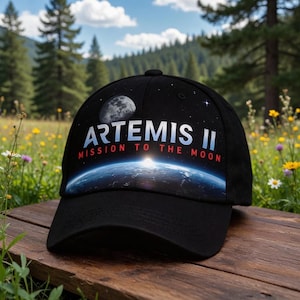 Gorra unisex de la misión Artemis de la NASA, gorra de béisbol de lanzamiento lunar de la NASA, gorra de papá de exploración espacial, regalo para fanáticos de los astronautas