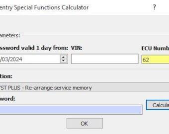 Xentry Special Functions & DAS FDOK - VeDoc Calculator