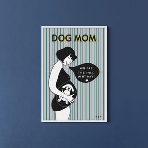 Download digitale, decorazione murale per mamma cane, mamma cane, festa della mamma, mamma amante dei cani, mio caro cane, messaggio al mio cane, il mio cucciolo, animale domestico