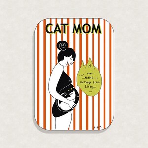 Grußkarte, Katzenmama, Katzenmama, Muttertag, Katzenliebende Mutter, meine liebe Katze, Nachricht von meiner Mieze