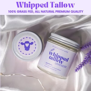 Whipped Tallow Grass Fed Tallow Natural Moisturizer Whipped Tallow Skin Cream Organic Skincare Clean Beauty Gift Chemical Free Face Cream
