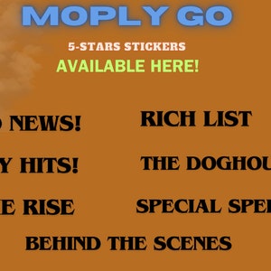 MoplyGO 5-star stickers (Choose your Sticker)