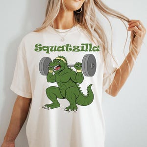 Squatzilla Funny T shirt, Squat Sarcastic Shirt, Aesthetic Retro Vintage Tee