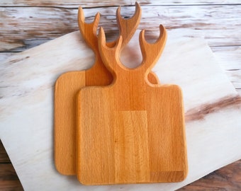 Wooden Deer Serving Cutting Board Set 2-Piece - Serving Platter - Kitchen Decor – Serving Plate – Wooden Cutting Board