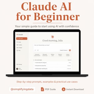 Claude AI for Beginners Guide | Learn Claude Step-by-Step | AI Prompting eBook | Learn AI | Small Business Guide | Claude for Small Business