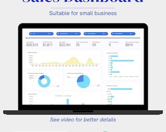 Tableau de bord des ventes des petites entreprises, feuille Google, suivi financier