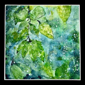 Original watercolor of foliage - greenery theme - UNFRAME.