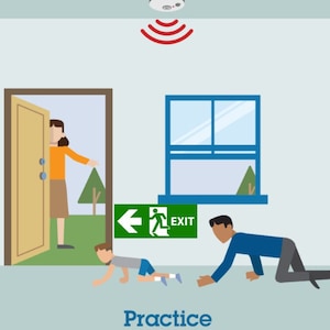 Fire Escape Plan,Evacuation Diagram, Downloadable ,24 h service time,Personalize Airbnb Landscape Orientation,airbnb evacuaiton plan