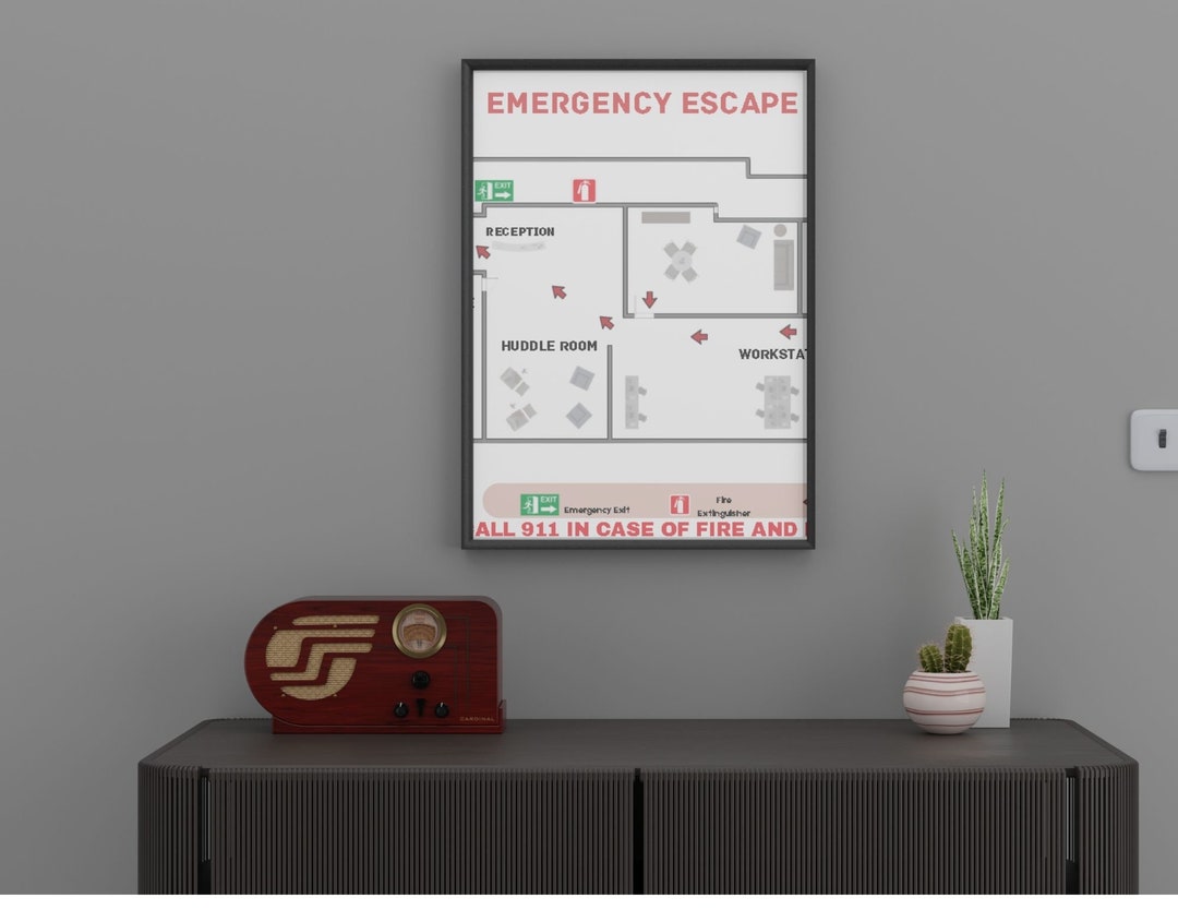 Airbnb Emergency Fire Escape Plan,evacuation Diagram,customized