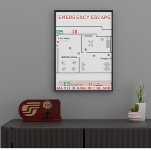 AirBnB Emergency Fire Escape Plan,Evacuation Diagram,Customized Evacuation Diagram Emergency Fire Escape Plan Airbnb, Airbnb Signs