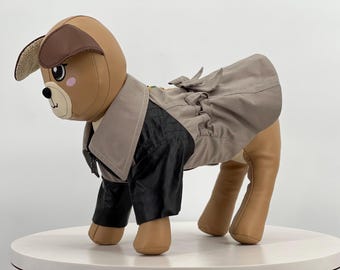 Dog Trench Coat Hummingbird — Waterproof, Handmade Details | Elegant – Windproof – Refined