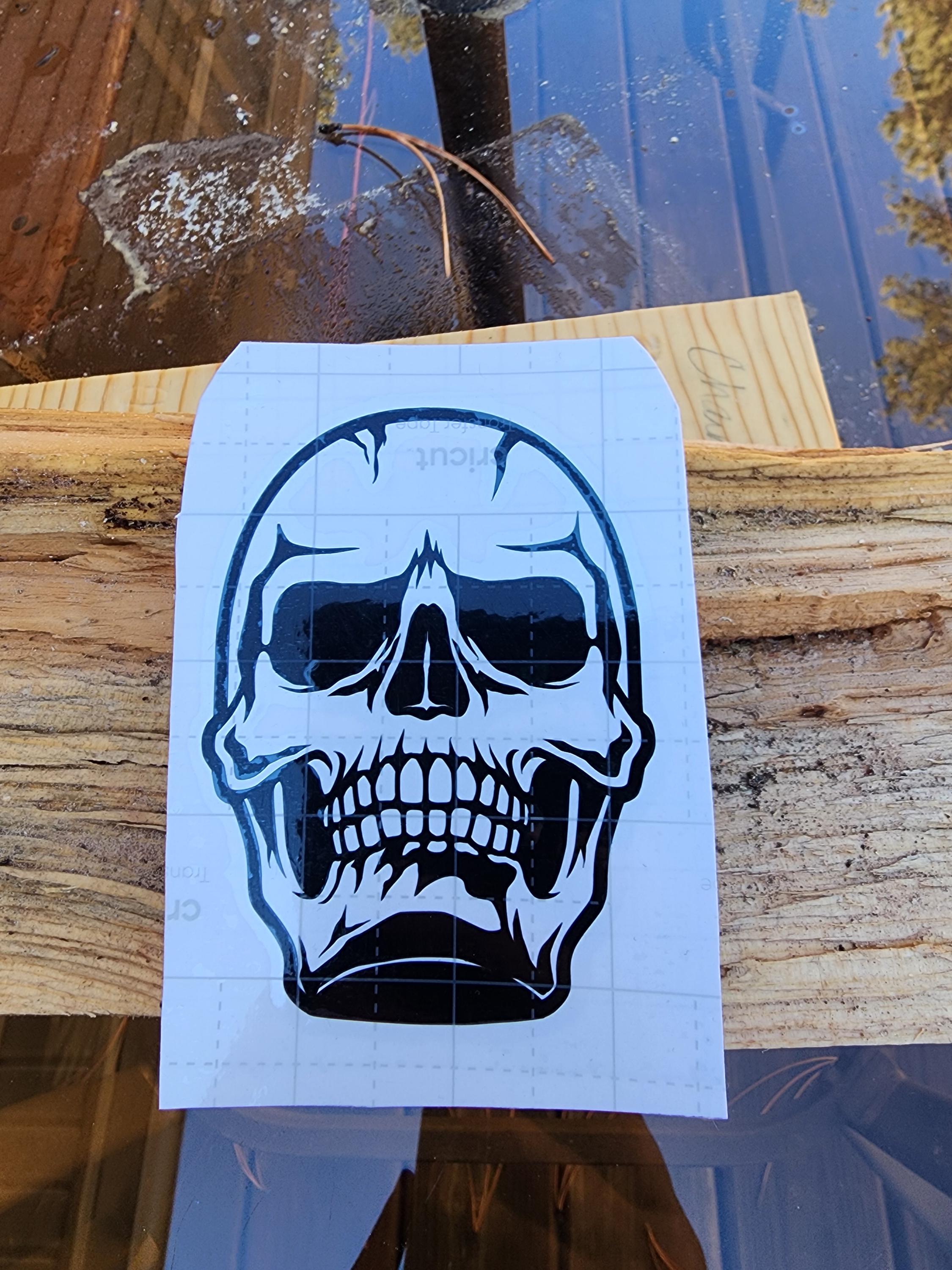 Angry Sticker Scule Angry Skull Vinyl Decal, Gothic Sticker, Permanent Waterproof Vinyl - Etsy