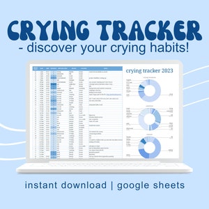 Crying Tracker Spreadsheet - Crying Wrapped - volg je emoties het hele jaar door om je te helpen je geestelijke gezondheid beter te beheren