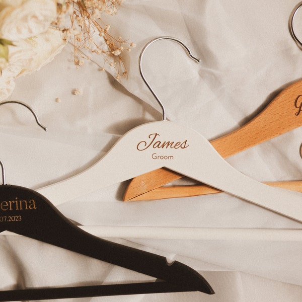 Personalized Wedding Hanger | Custom Bridal Hanger | Bridesmaid Hangers | Wooden Bridal Dress Hanger | Bridesmaid Gifts |Bridesmaid Proposal