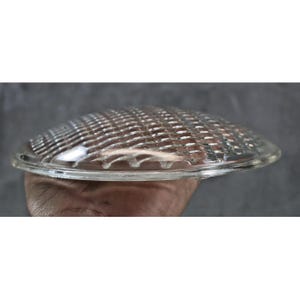 Vintage Industrial Prismatic Glass Lens / Fresnel Light Cover 7" Replacement image 11