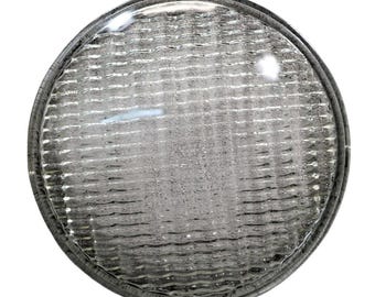 Vintage Industrial Prismatic Glass Lens / Fresnel Light Cover 7" Replacement