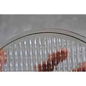 Vintage Industrial Prismatic Glass Lens / Fresnel Light Cover 7" Replacement image 8