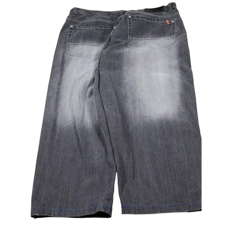 Southpole Red Tab Mens Jeans Black Wash Denim Loose Fit Leg Size 38 Y2K Grunge image 2
