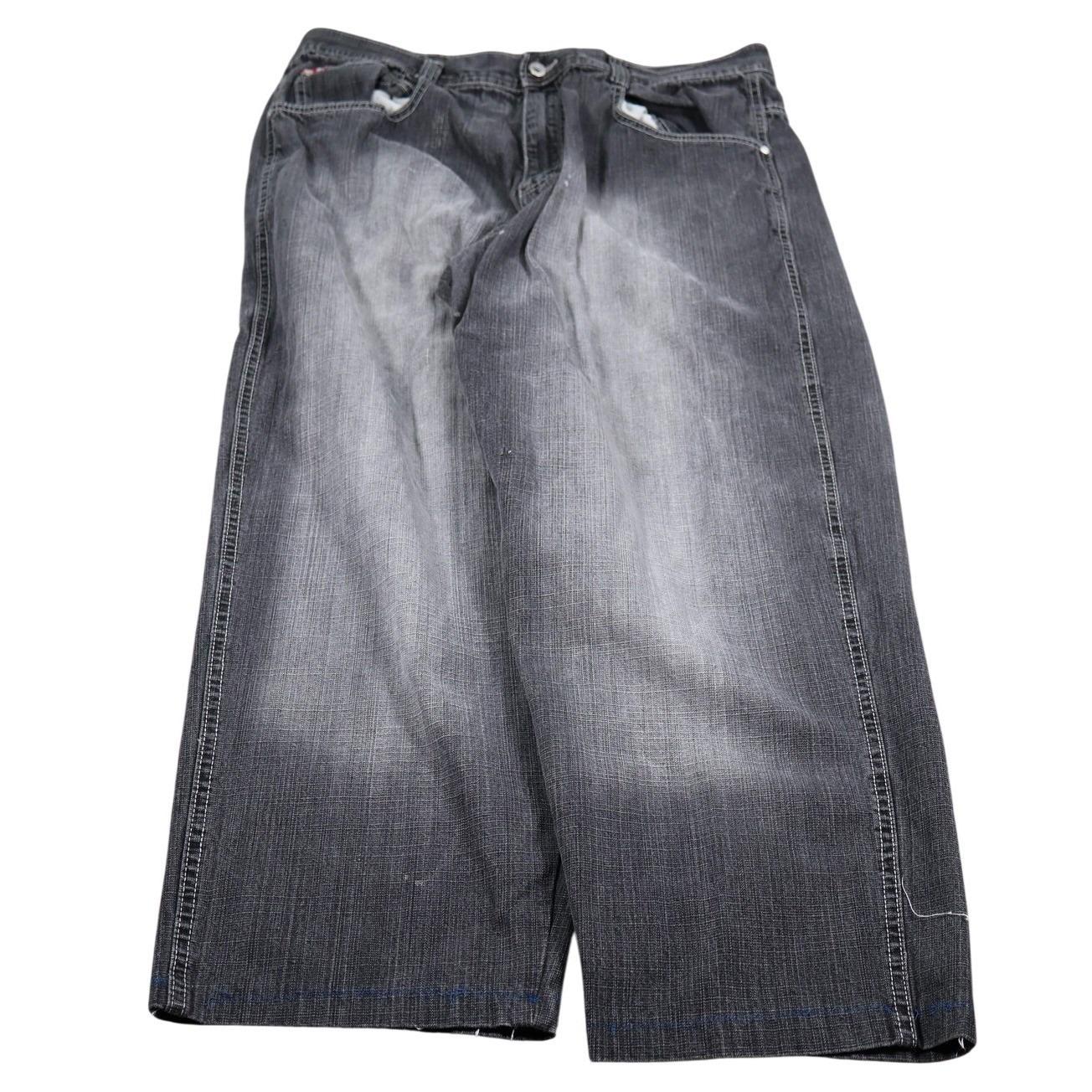 geek Denim Gray WASH BAGGY DENIM y2k